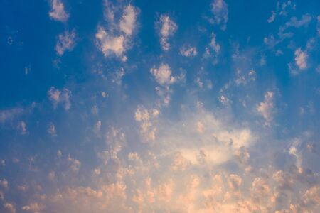 Clouds over sky sunrise blue morning dayの写真素材
