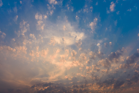 Clouds over sky sunrise blue morning dayの写真素材