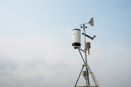 Anemometers for measuring wind rain and speedの写真素材