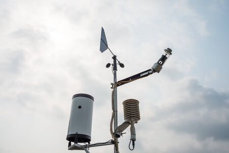 Anemometers for measuring wind rain and speedの写真素材