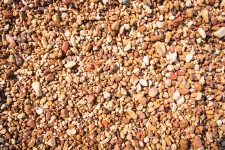 top view of gravel texture backgroundの写真素材