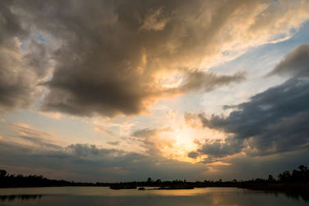 Beautiful colorful sky at sunsetの写真素材