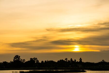 Beautiful colorful sky at sunset backgroundの写真素材