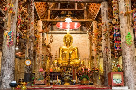 Buddha statue in temple at Na Haeo District, Loei province Thailandのeditorial素材