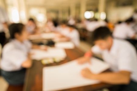 Students classroom education in thailand, blurred use for backgroundの写真素材