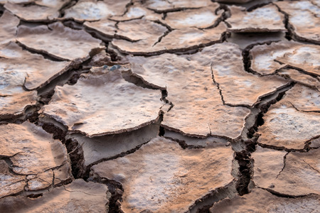 Cracked earth , metaphoric for climate change and global warmingの写真素材