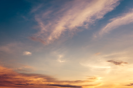 Colorful cloud and sky on sunset use for backgroundの写真素材