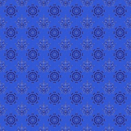 Seamless Bright Blue Medallion Pattern