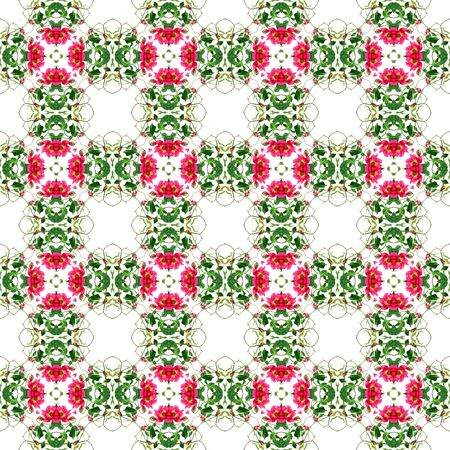 Seamless Roses Kaleidoscope Patternの写真素材
