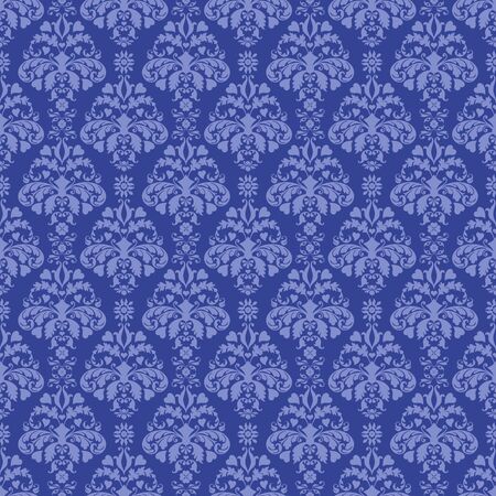 Seamless Blue Damaskの写真素材