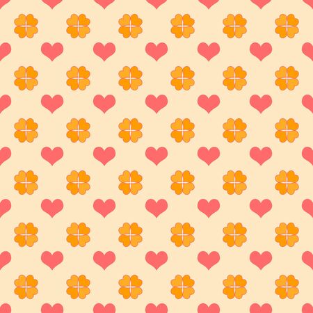Seamless Bright Hearts Patternの写真素材