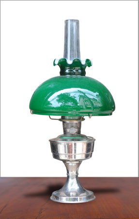 old antique lamp isolated on whiteの写真素材