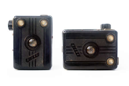 antique camera isolated on white