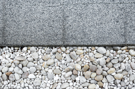 Marble and gravel floor of the pool backgroundの写真素材