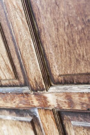 Brown wood with a pattern. plusの写真素材