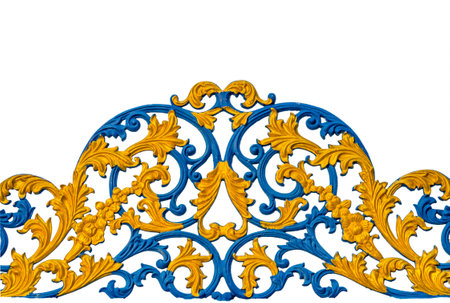 beautiful iron gate detail.の写真素材