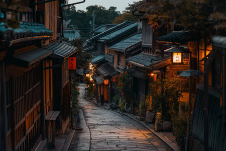 Old street in Kyoto, Japanの素材