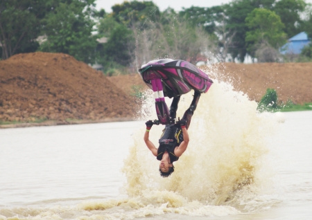 Jet Ski PRO ASIAN GRAND PRIX 2012 -  on Bungborraped Nakhonsawan Province in Thailand : August 12,...