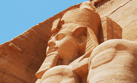 The ancient temple of Abu Simbel, Egyptの写真素材