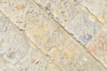 Monteriggioni, stone floor, close up of an ancient street in the medieval Tuscany town, Italy