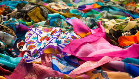 batik cloth for sale at a fair of the East