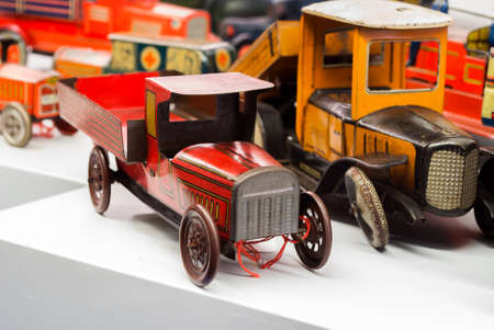 tin toy cars made ââby hand dating back to the early nineteen hundredの写真素材