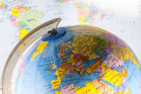 study geography, oceans, countries and continents with the world map