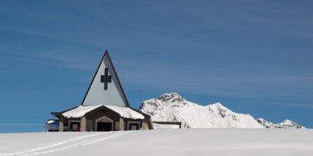 church in mountainの写真素材