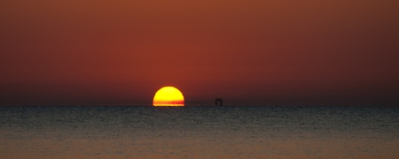 sunrise at seaの写真素材