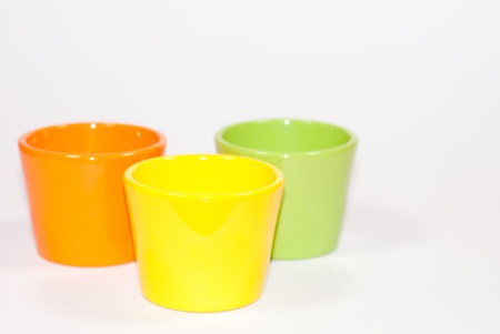 colored vases