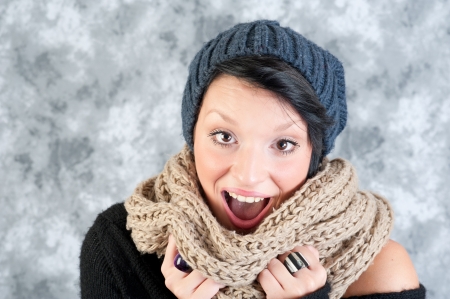 winter portraitの写真素材