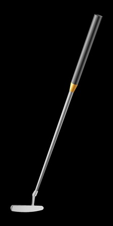 Golf Club. Putter isolated on blackのイラスト素材