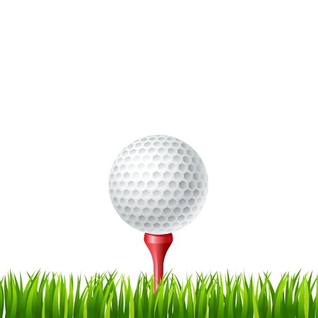illustration of Golf ball on a teeのイラスト素材