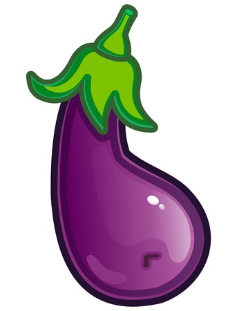 vector illustration of eggplant. Vegetableのイラスト素材