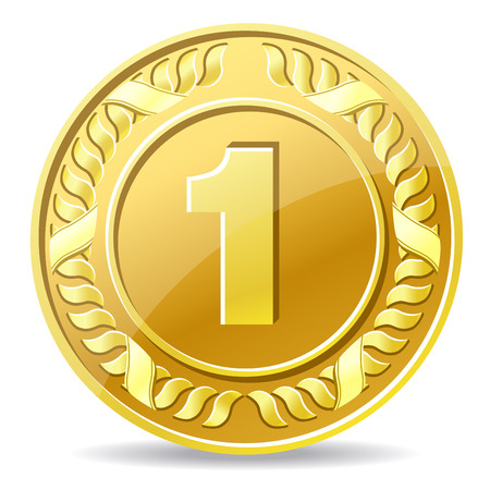 vector illustration of gold coinのイラスト素材