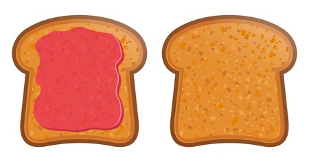 vector illustration of Toast with jamのイラスト素材