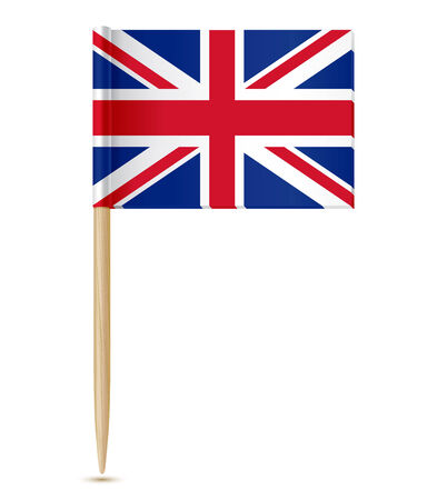 vector illustration of United Kingdom flag toothpickのイラスト素材