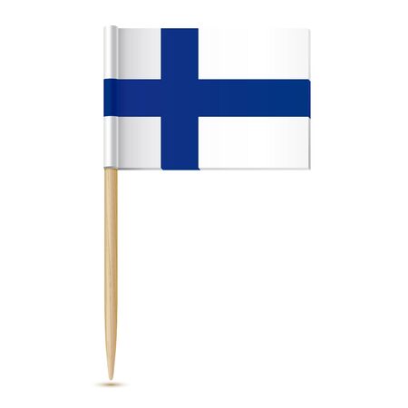 Finnish flag. Flag toothpick Finlandのイラスト素材