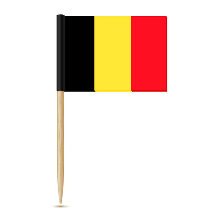 Flag of Belgium. Flag toothpick 10epsのイラスト素材