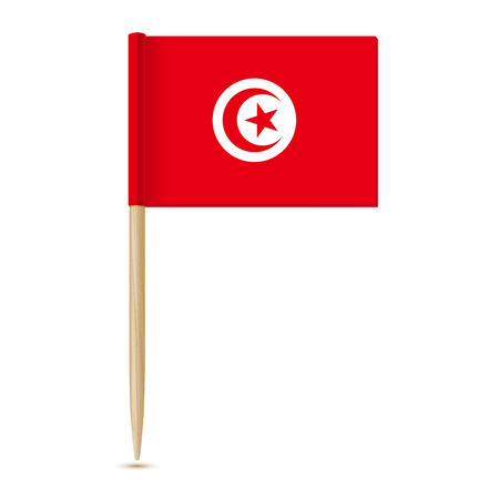 Flag of Tunisia. Flag toothpick 10epsのイラスト素材