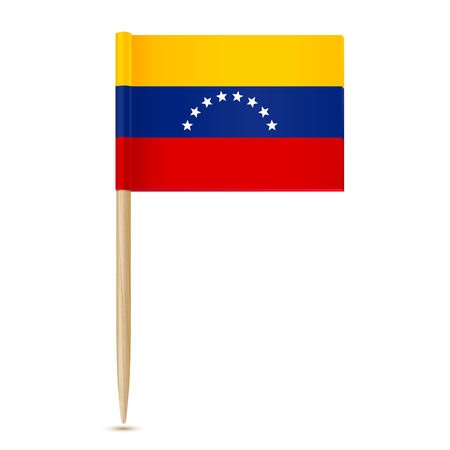 Flag of Venezuela. Flag toothpick 10epsのイラスト素材
