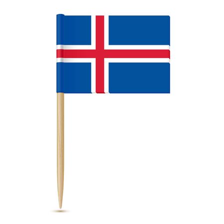 Iceland Flag toothpick 10epsのイラスト素材