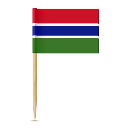 Flag of Gambia. Flag toothpick 10epsのイラスト素材