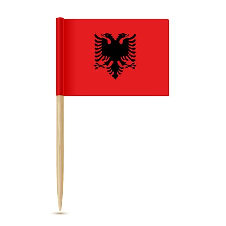 Albania flag toothpic 10epsのイラスト素材