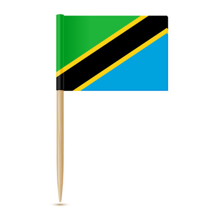 Flag of Tanzania. Flag toothpickのイラスト素材
