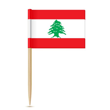 Flag of Lebanon. Flag toothpickのイラスト素材