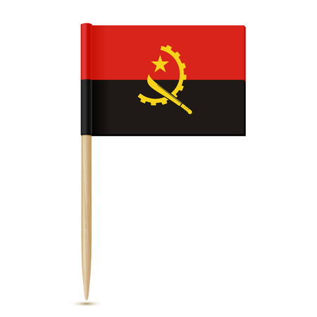 Flag of Angola. Flag toothpick 10epsのイラスト素材