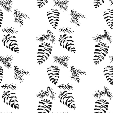Pine cones seamless patternのイラスト素材