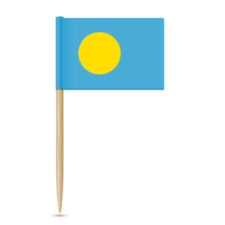 Flag of Palau. Flag toothpickのイラスト素材