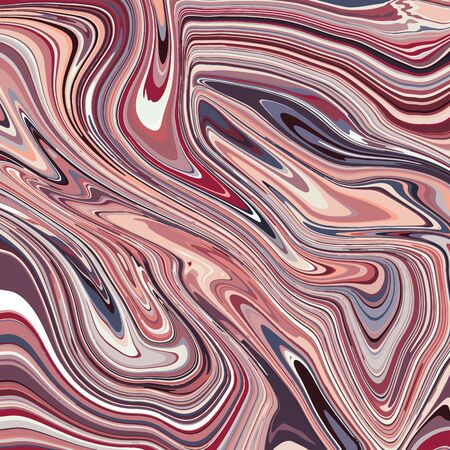 Abstract colorful background is made in the technique of fluid art. Trendy terracotta background. Modern art. Vector illustration.のイラスト素材
